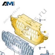 Задняя пластина решетки радиатора 4CG853692 для Ауди Q6 2022-2026