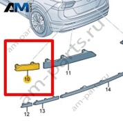 Световозвращатьель левый Volkswagen Taos 2021-2023 2GL945105