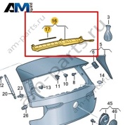 Накладка заднего спойлера Volkswagen id3 2020-2024 10A827555A