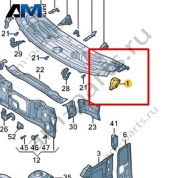Кронштейн крепления стеклоочистителя Volkswagen id-Buzz 2023-2024 1T3802369