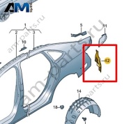 Панель крепления заднего фонаря Volkswagen Jetta VII 2020-2024 17A810689