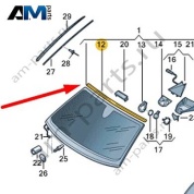 Облицовочная рамка Audi Q7 (4M) 2016-2024 4M0853306A