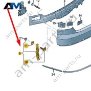 Крепежная планка Audi A8 (D4) 2014-2017 4H0807319A