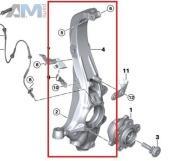 Поворотный кулак левый 31216876655 для BMW X6 (G06) 2019-2025