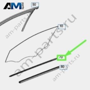 Уплотнитель стекла передней левой двери наружний A1767250082 на Mercedes A-class W176