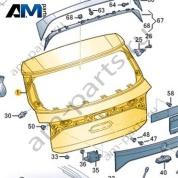 Крышка багажного отсека Volkswagen T-Roc Cross 2019-2024 2GM827025D