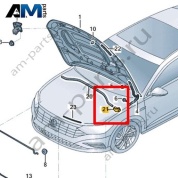 Шумоизоляция водоотводного короба Volkswagen Jetta VII 2020-2024 17A864760