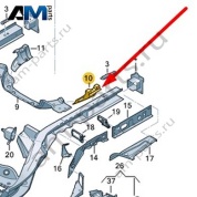 Крепежный элемент Audi A6 (C8) 2019-2024 4K0803868A