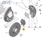Передние тормозные колодки 9Y0698151AQ на Porsche Cayenne (2017-2024) (керамика)