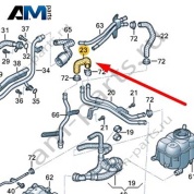 Шланг системы охлаждения Audi Q7 (4M) 2016-2024 4M0121472AB