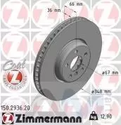 Передний левый тормозной диск 348X36 (150.2936.20) ZIMMERMANN для BMW 7 Серии (G11)