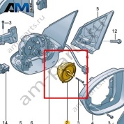 Привод зеркального элемента Volkswagen Taigo 2022-2024 2G7959577