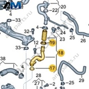 Трубопровод системы охлаждения VAG 059121070AC