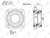 Подшипник ступицы задний с ABS LYNX для BMW X4 (F26) 2014-2018 WB-1478
