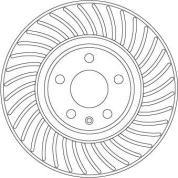 Передние тормозные диски TRW DF6950S на Audi A4 (B9) рестайлинг