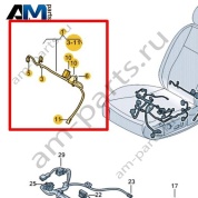 Жгут проводов каркаса сиденья Volkswagen Jetta VII 2020-2024 17A971369