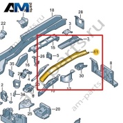 Усилитель лонжерона Volkswagen id-Buzz 2023-2024 1N3802583