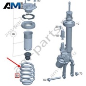 Передняя винтовая пружина (бело-зеленая метка) Mercedes G-class W465 AMG A4653213200