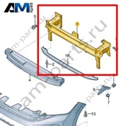 Усилитель бампера Volkswagen Jetta VII 2020-2024 17A807109H
