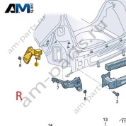 Направляющий профиль заднего бампера справа 5HG807394 на Volkswagen Golf 8 2019-2026