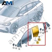 Стекло двери заднее левое Volkswagen id4/id5 2021-2024 11A845025