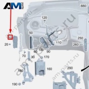 Блок предохранителей (пространство для ног слева) Mercedes GLC Coupe 2016-2023 A2239060302