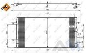 Радиатор кондиционера 350046 (NRF) для A6 (С7) 2011-2018 3.0TDI