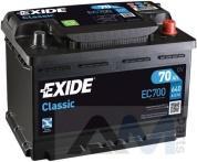 Аккумулятор 70Ah/640A Audi A1 (8X) 2011-2018 EXIDE (EC700)