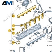 Нижняя часть впускного коллектора VAG 07L133110BB