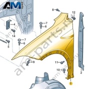 Переднее правое крыло Volkswagen Taigo 2022-2024 2G7821106A