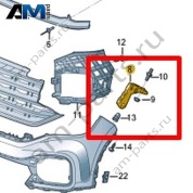 Направляющий профиль Volkswagen T-Roc Cross 2019-2024 2GM807049B