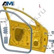 Дверь передняя левая (водительская) VAG 5E3831051C на Skoda 2019-2026