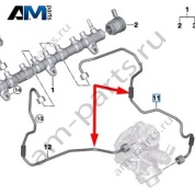 Топливопровод от рампы к насосу BMW 7 серия (G11/G12 LCI) 2019-2022 730d (B57P) 13538599219