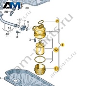Масляный фильтр с фланцем VAG 057115389D