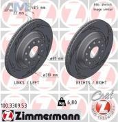 Задние тормозные диски ZIMMERMANN 100.3309.53 на Audi Q3 (F3) 2019-2026