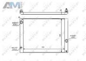 Радиатор охлаждения двигателя (NRF) 53728 для BMW 5 серия (E60 ) 2003-2009 525i