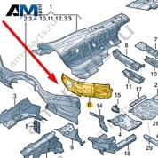 Замыкающая панель Audi A8 (D5) 2018-2024 4N0805029E