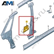 Внутренняя часть стойки В Volkswagen id-Buzz 2023-2024 1T3802833