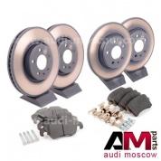 Передние/задние диски и колодки Ауди А4 (B8) 2.0TFSI/TDI