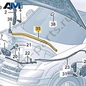 Уплотнитель капота VAG 3CN823723 Volkswagen 2021-2026