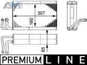 Испаритель кондиционера (MAHLE/KNECHT) AE68000P для BMW 5 серия (E60 ) 2003-2009 525i