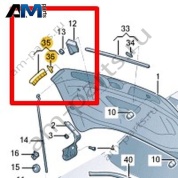 Уплотнитель капота сзади Volkswagen Taos 2021-2023 2GG823709