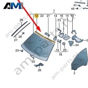 Облицовочная рамка Audi A6 (C8) 2019-2024 4K0853306