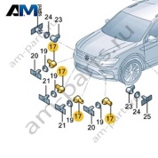 Парктроники переднего бампера 5QD919275A9B9 на Volkswagen Tharu 2018-2025