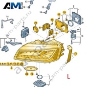 Светодиодная фара с матричным модулем левая Audi A8 (D4) 2014-2017 4H6941783