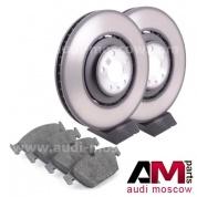 Передние диски и колодки Ауди А7 (4G) 3.0-4.0TFSI