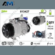 Компрессор кондиционера (VALEO) 813427 на MB S450 W222 M276