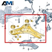 Поперечный рычаг в сборе Volkswagen id3 2020-2024 1EA407151A