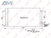 Радиатор кондиционера RC0095 (LYNXauto) для автомобилей VAG