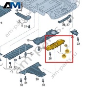 Облицовка днища Volkswagen id3 2020-2024 10A825523